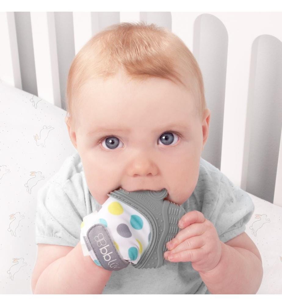 Glüv Mitaine de dentition pour bébé gris