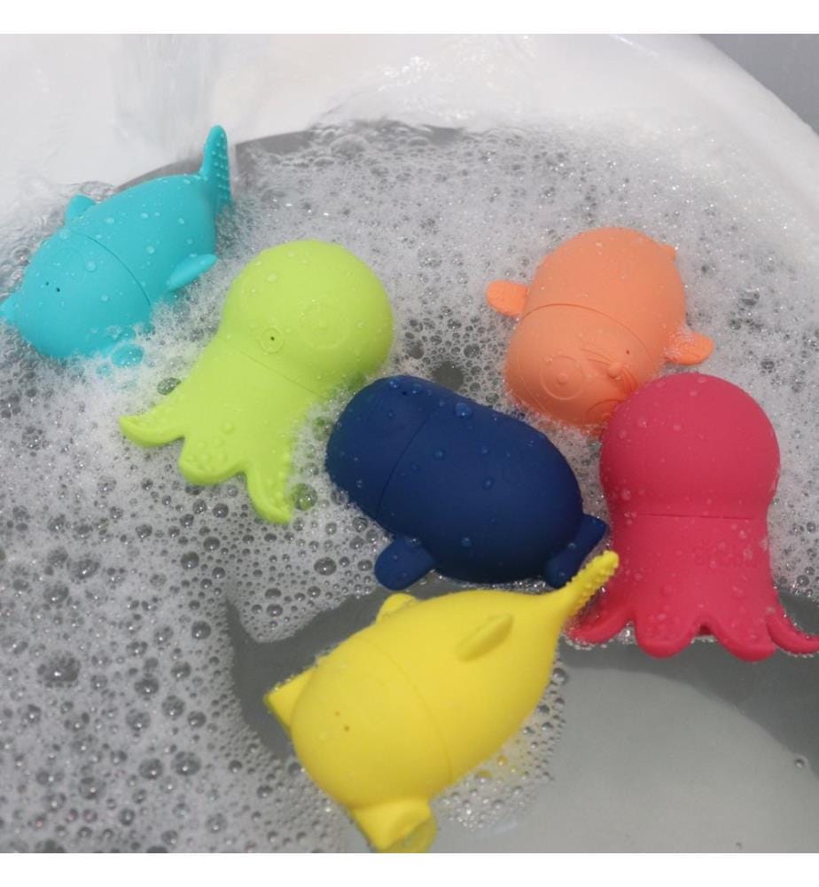Büddies Austauschbare Badespielzeuge aus Silikon