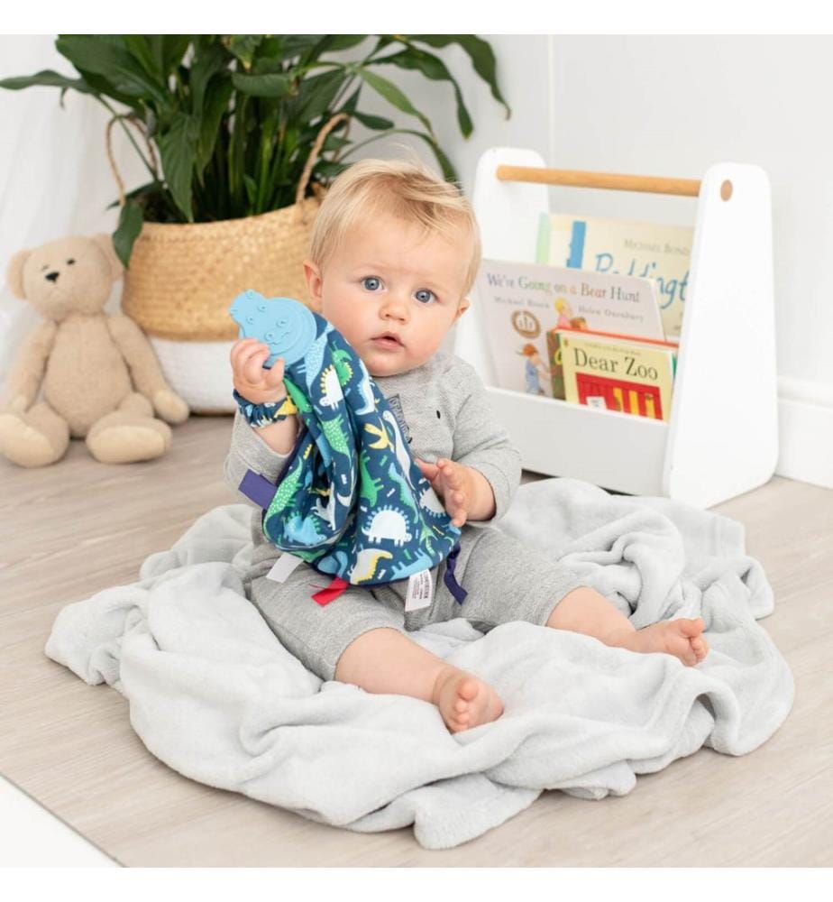 Kuscheltuch mit Beissring Comfortchew Dino
