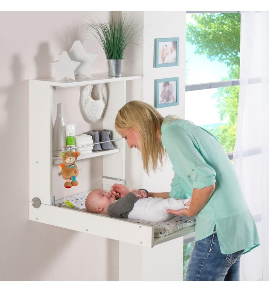 GEUTHER Wandwickeltisch Wicki mit Wickelauflage weiss