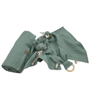 Coffret cadeau en mousseline vert
