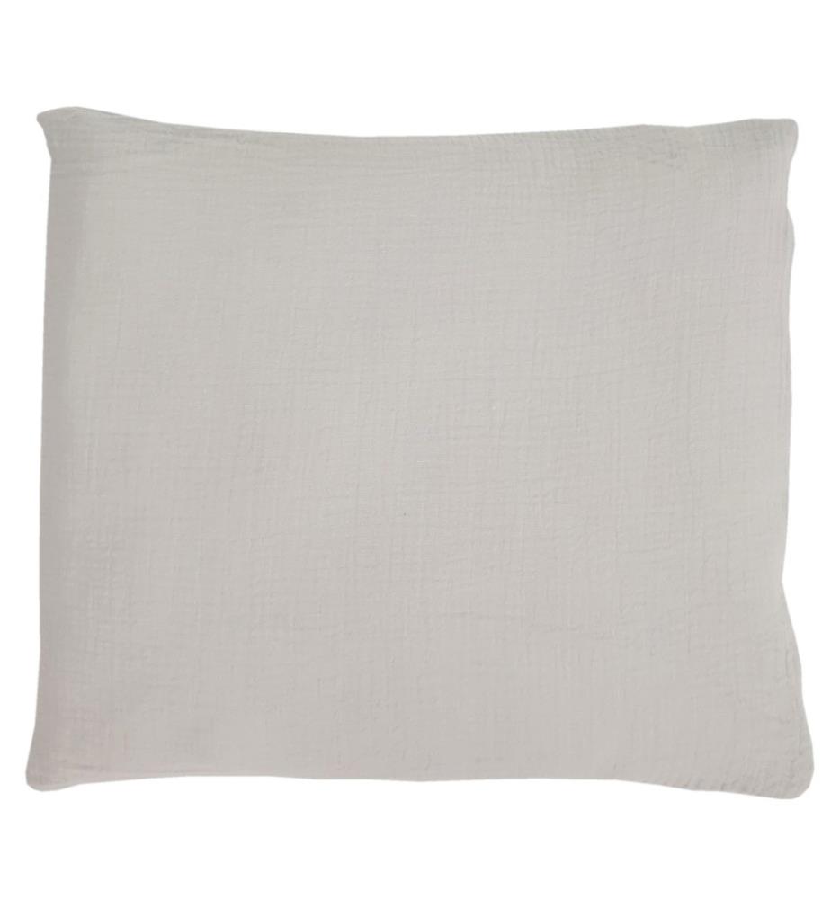 Housse d'oreiller coton gris 35 x 40 cm