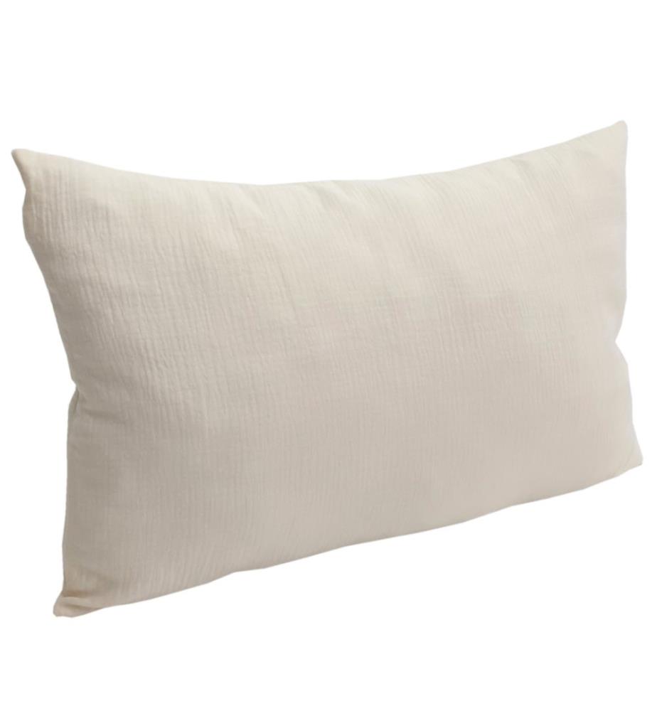 Housse d'oreiller coton écru 40 x 60 cm