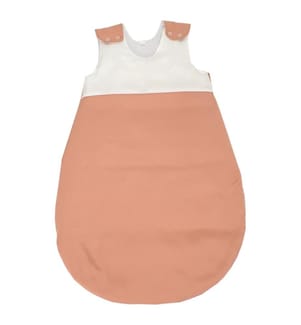 Ganzjahresschlafsack Lyocell 90 cm ecru-lachs
