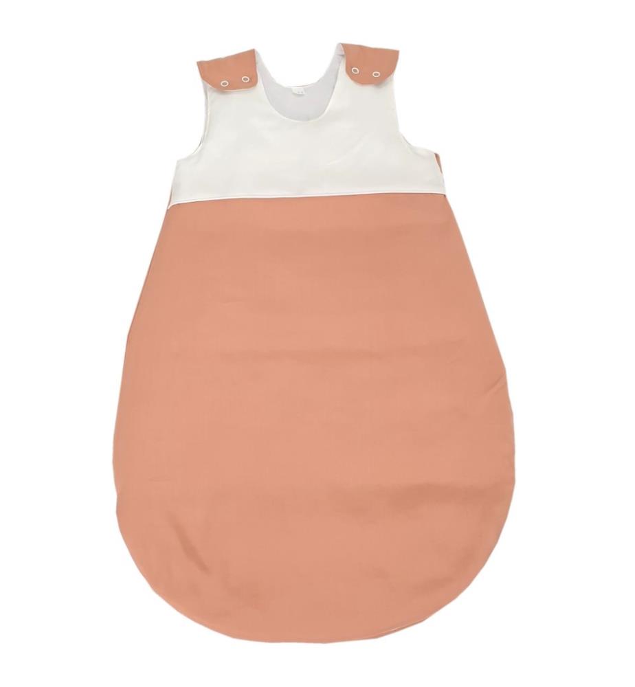 Ganzjahresschlafsack Lyocell 60 cm ecru-lachs