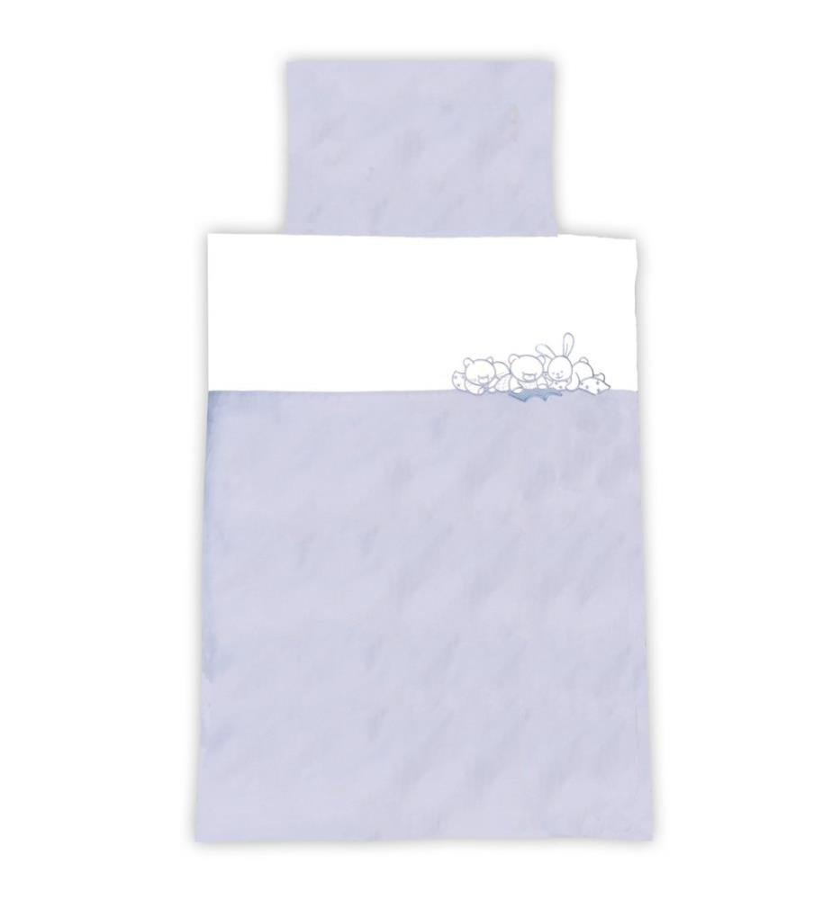 KULI-MULI Biancheria da letto Lyocell Animali piccoli blu 100 x 135 cm