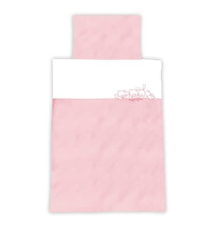 KULI-MULI Linge de lit Lyocell Petits Animaux rose 100 x 135 cm