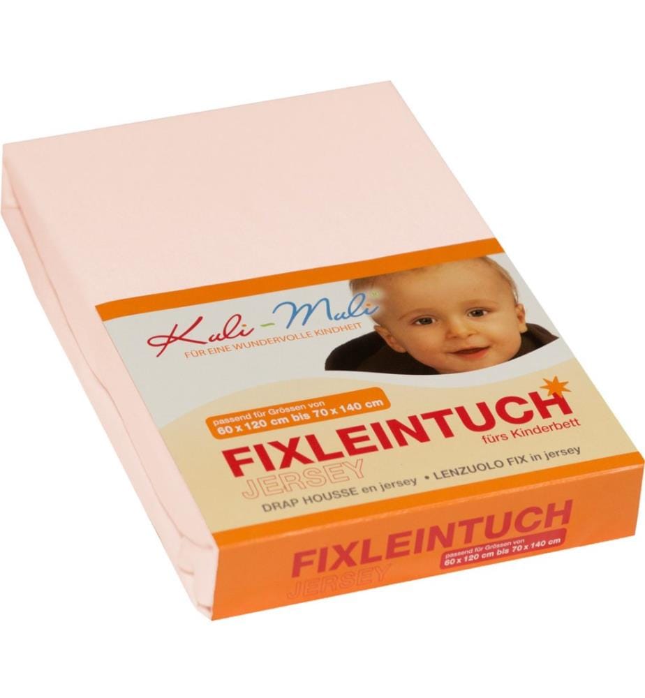 KULI-MULI Fixleintuch Jersey hellrosa 70 x 140 cm