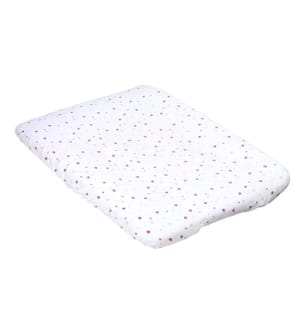 KULI-MULI Housse pour matelas à langer éponge Coeur rose 75 x 85 cm