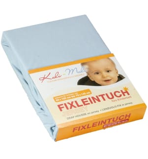 KULI-MULI Fixleintuch Jersey babyblau 35 x 80 cm