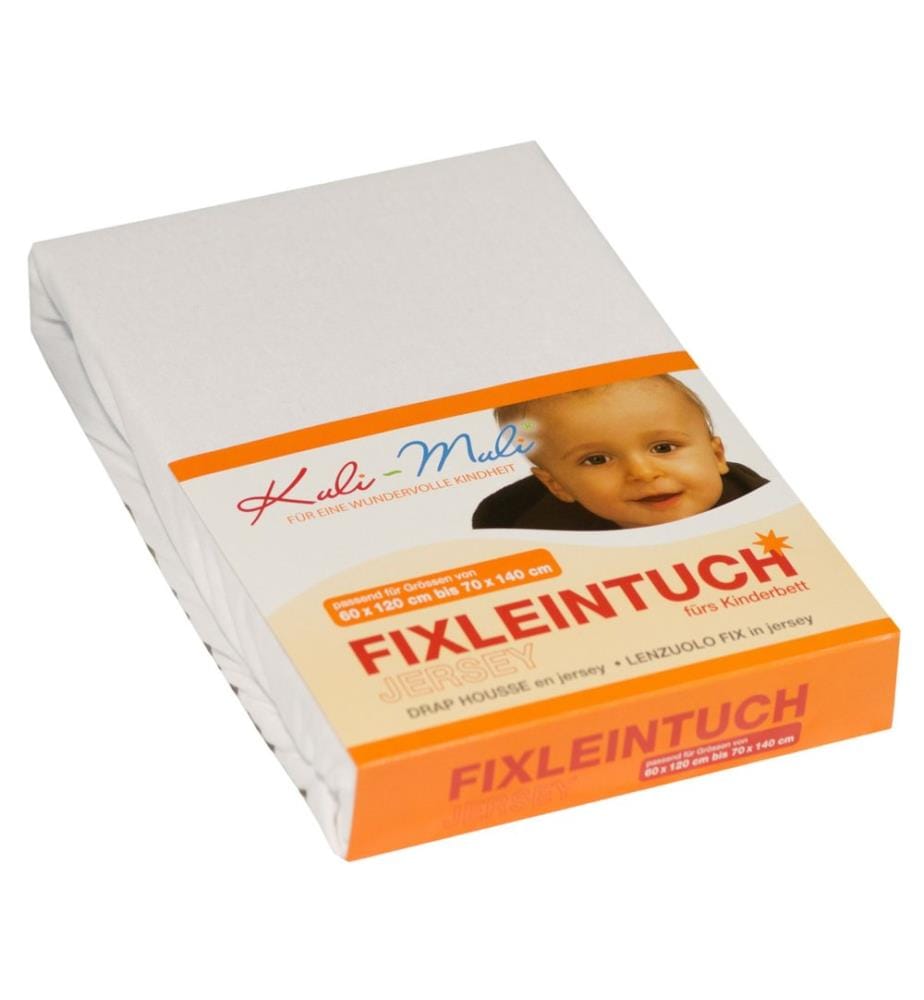 KULI-MULI Fixleintuch Jersey weiss 70 x 140 cm