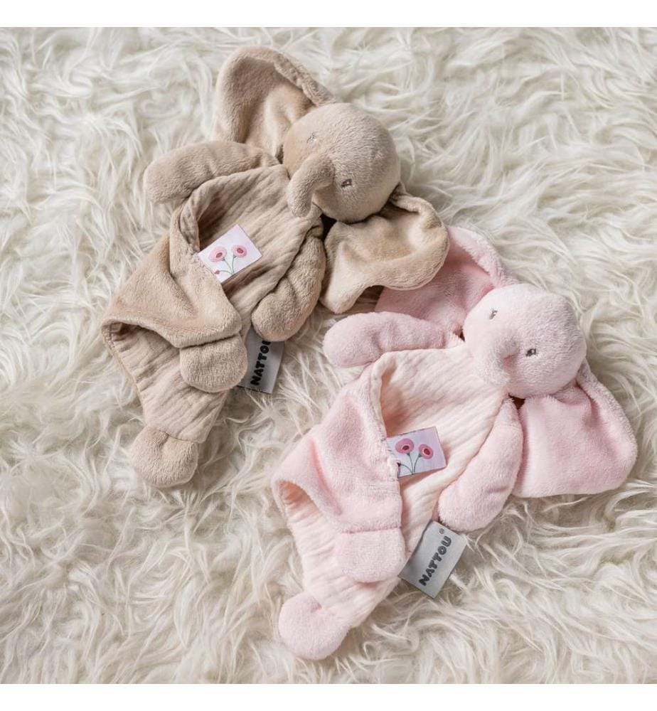 FanFan Kuscheltuch klein Elefant sand