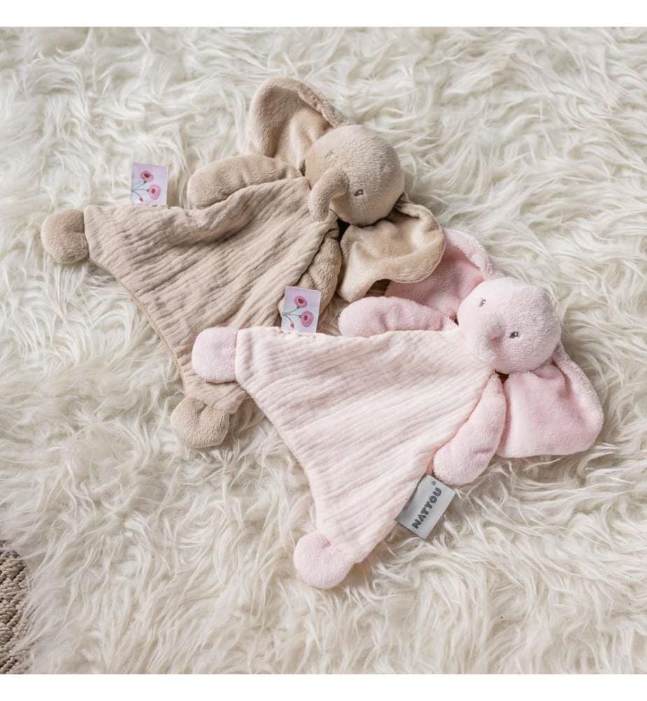 FanFan Kuscheltuch klein Elefant sand