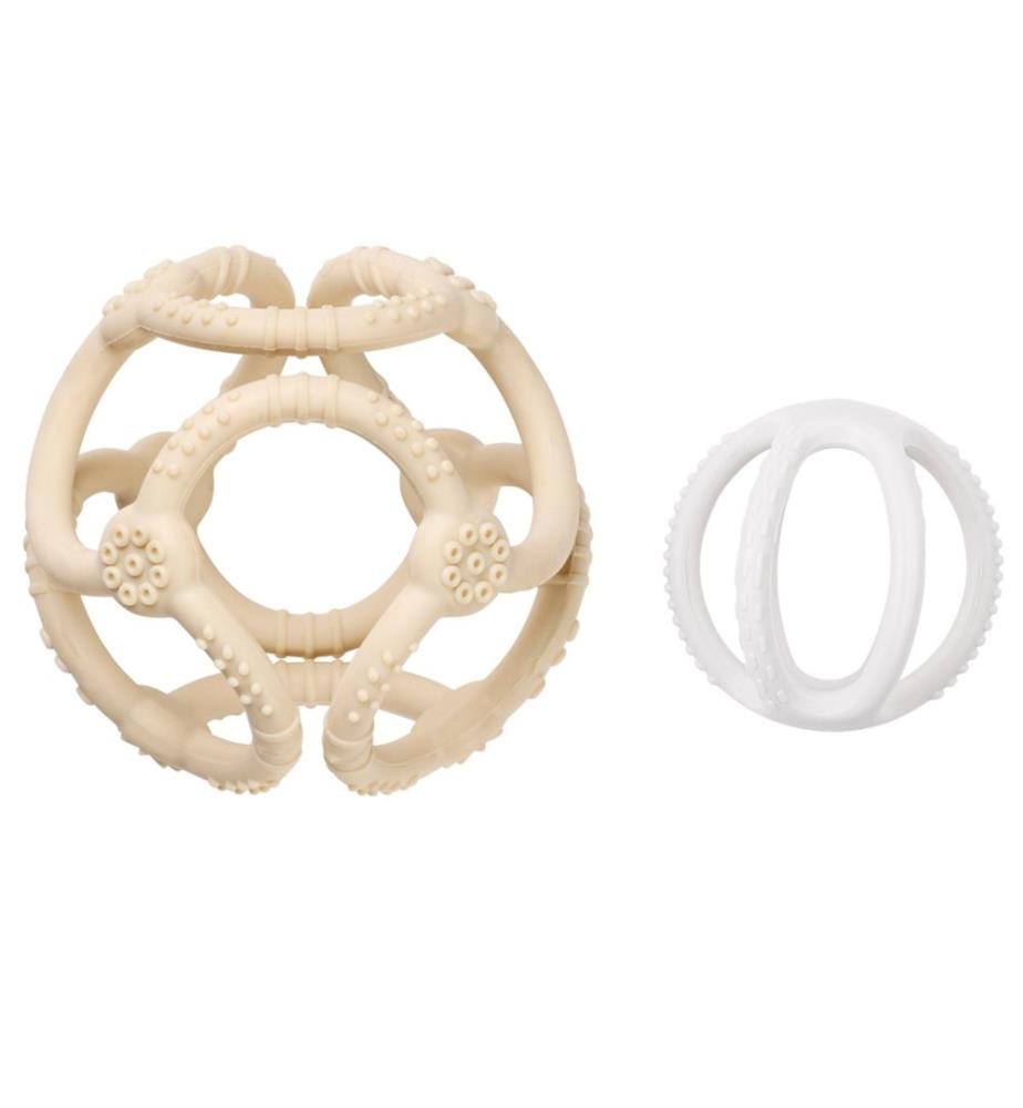 SILIKON ball set 2-pack beige-white