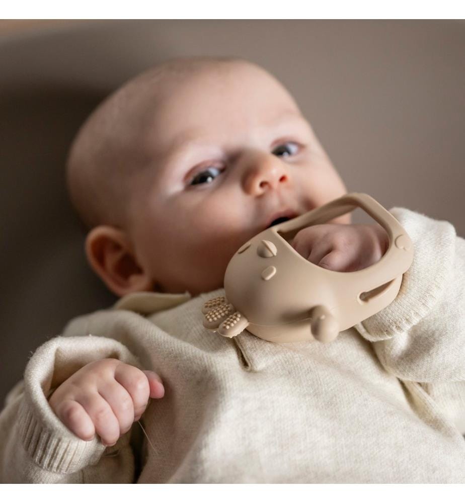 SILIKON teething ring beige