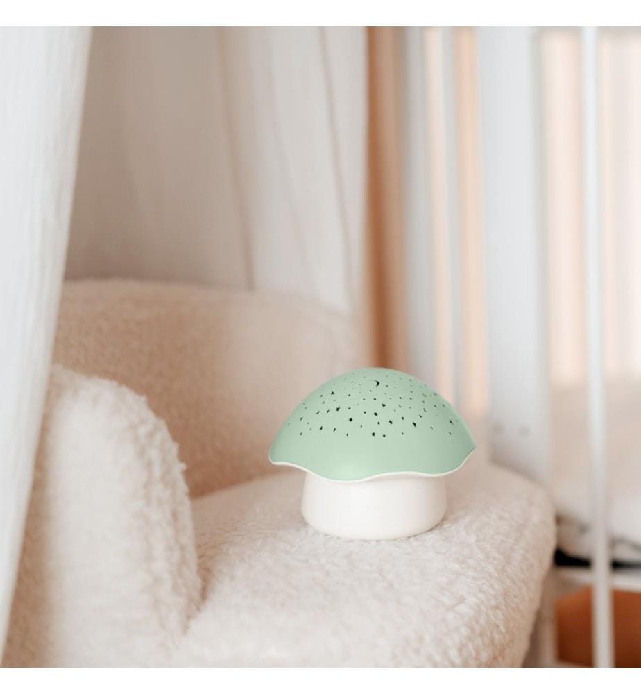 Star projector mushroom sage green
