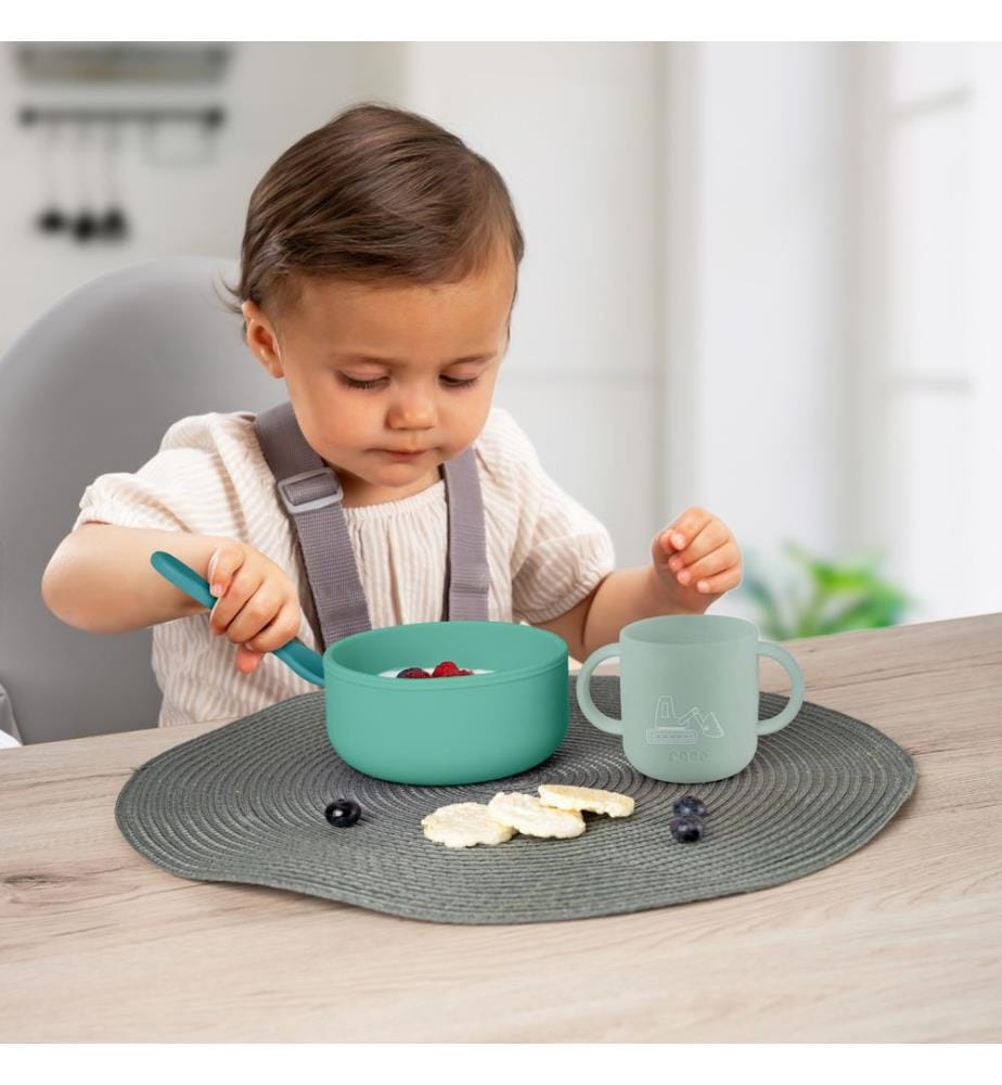 Ensemble de vaisselle en silicone de 4 pcs. Vert