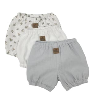 Culotte bouffante courte 3 pcs. bleu