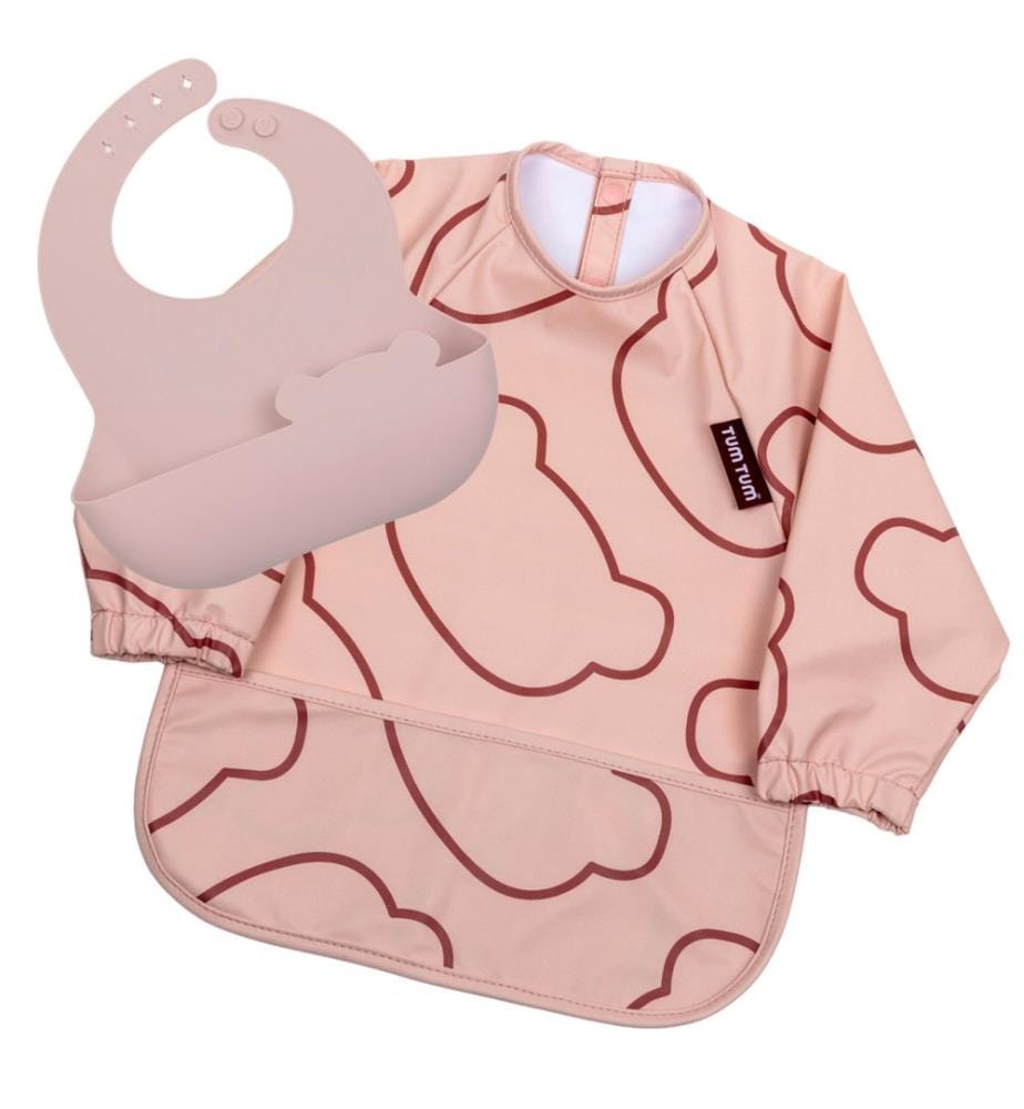 Set bavoirs 2en1 rose