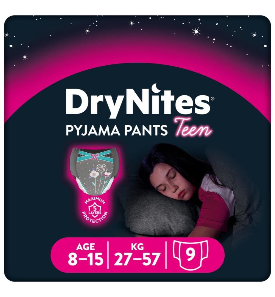 DryNites Nachthöschen, 8-15 Jahre (27-57 kg), 9er Pack, Schmetterling