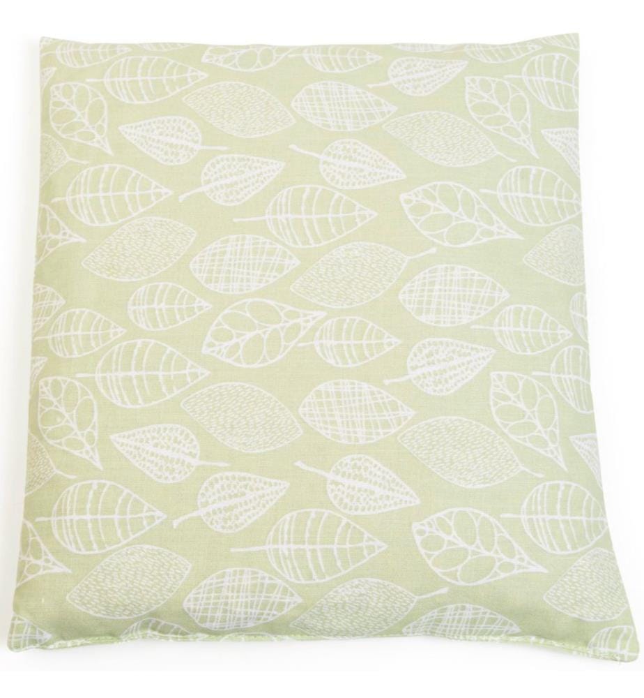Coussin aux noyaux de cerises vert 24 x 22 cm