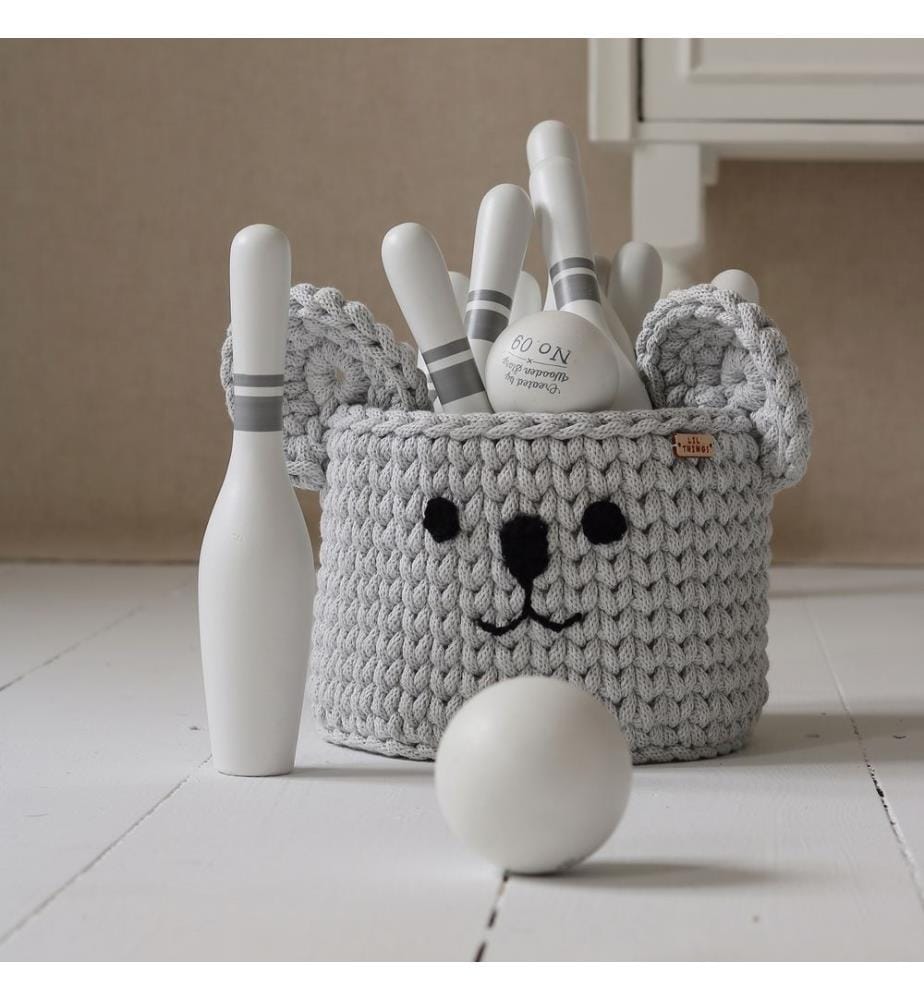 Panier ours gris