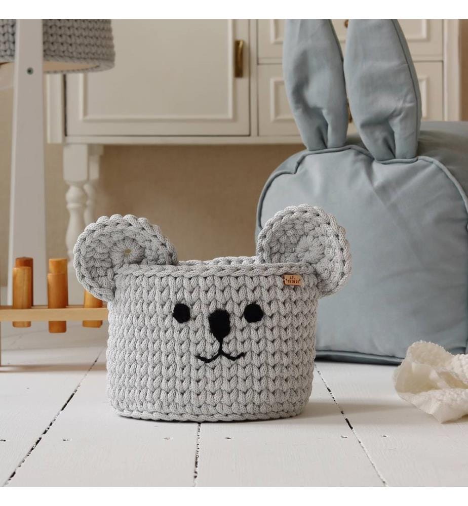 Panier ours gris