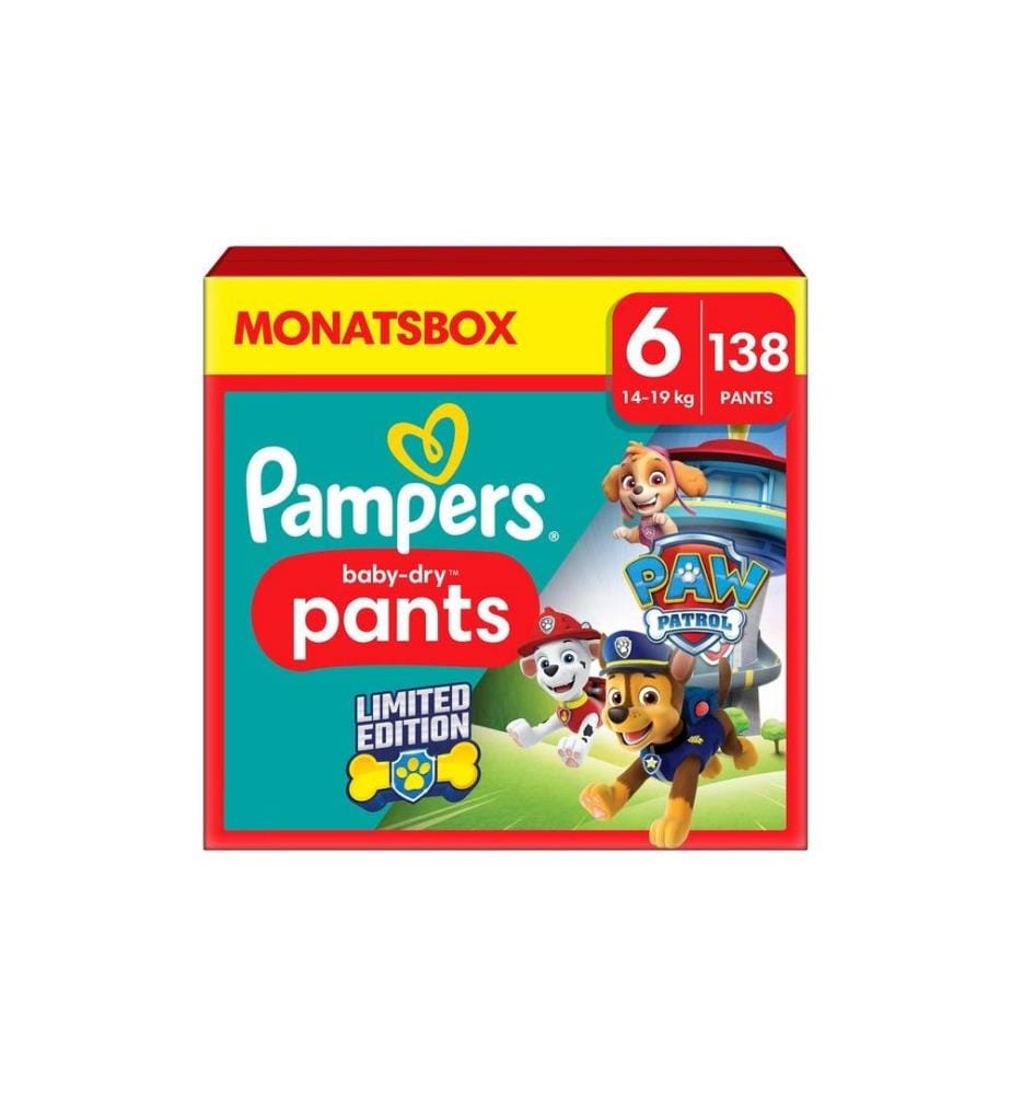 PAMPERS - Couches Baby Dry Pants Paw Patrol Extra Large taille 6