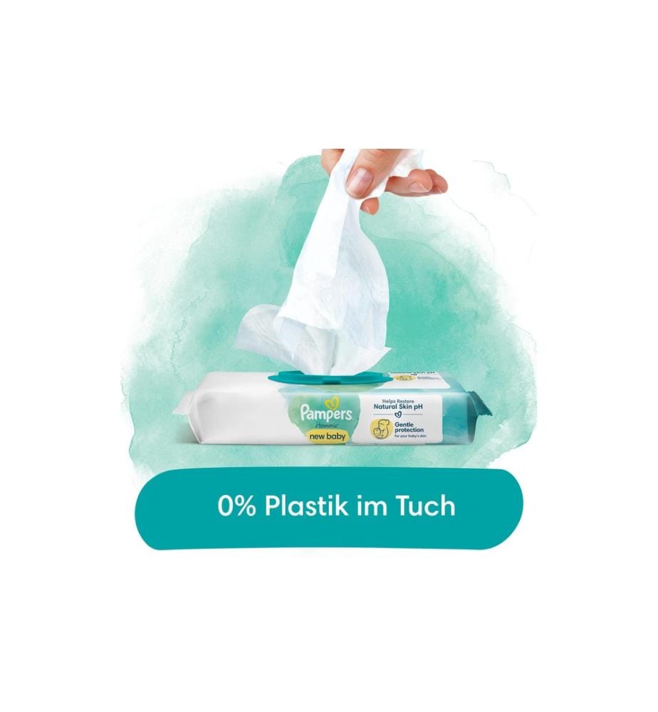 PAMPERS - Lingettes humides Harmonie New Baby Paquet de 18 / 828 pièces