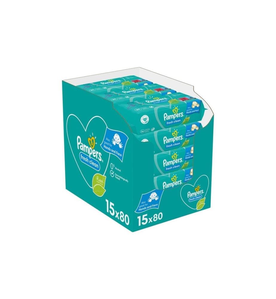 PAMPERS - Feuchttücher Fresh Clean Aloe 15 x 80 Stk.