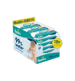 PAMPERS - Lingettes humides 99% Water
