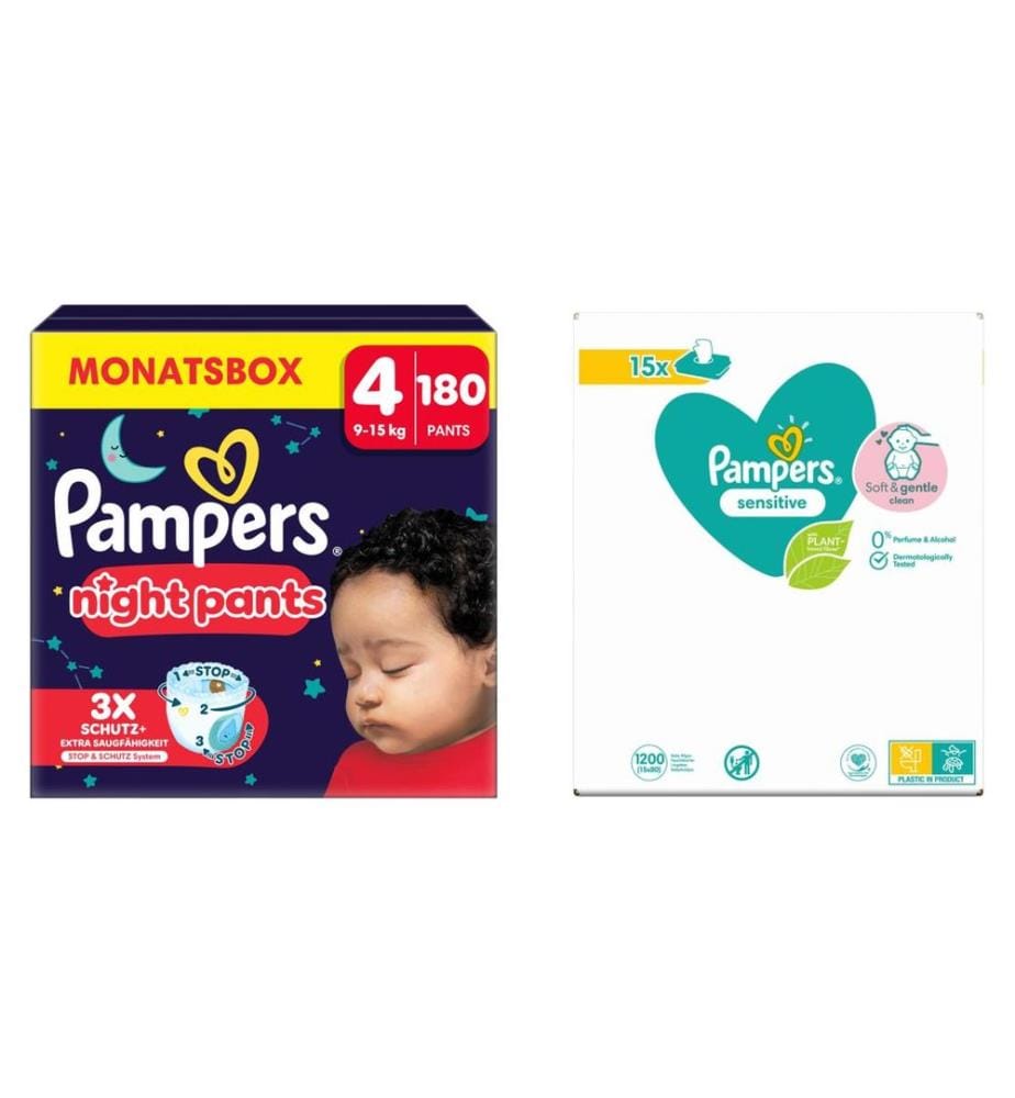 PAMPERS - Couches de nuit Baby Dry Night Pants taille 4