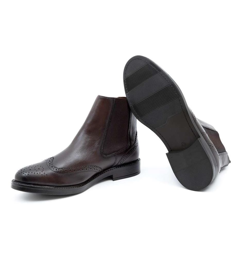 Bottes Chelsea en cuir - Marron clair