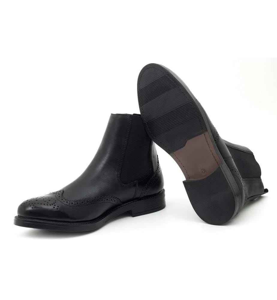 Bottes Chelsea en cuir - Noir