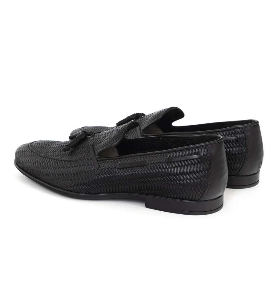 Mocassin en cuir - Noir