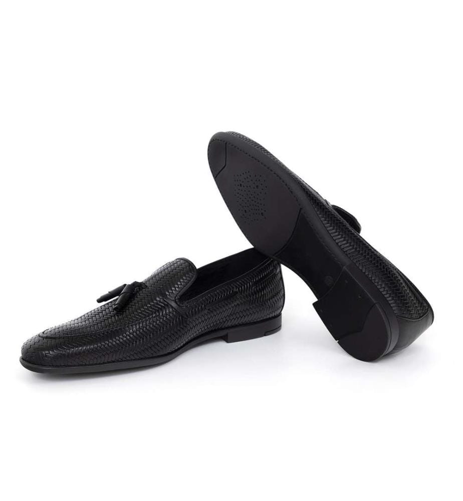 Mocassin en cuir - Noir