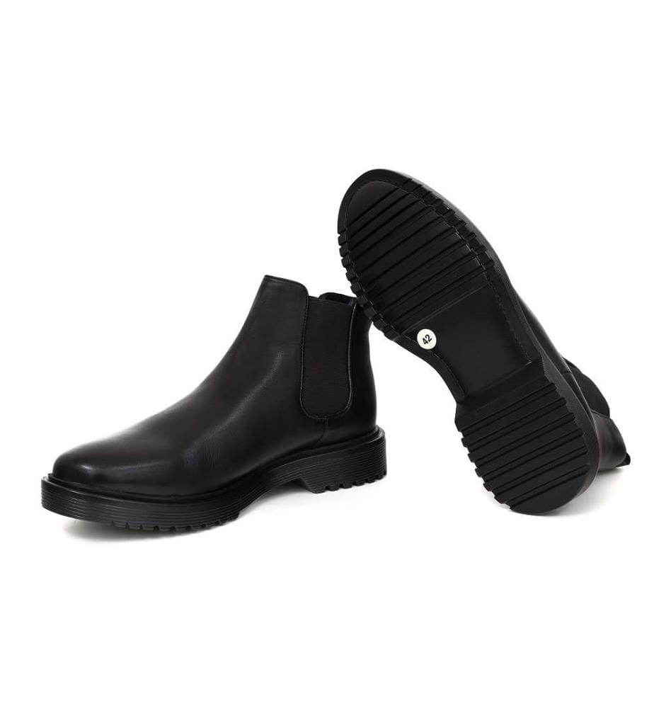 Bottes Chelsea en cuir - Noir