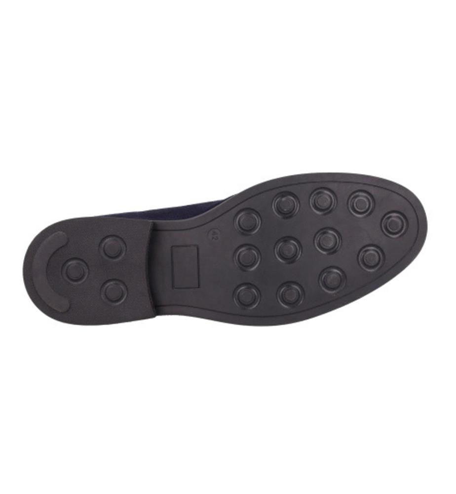 Mocassins en daim bleu