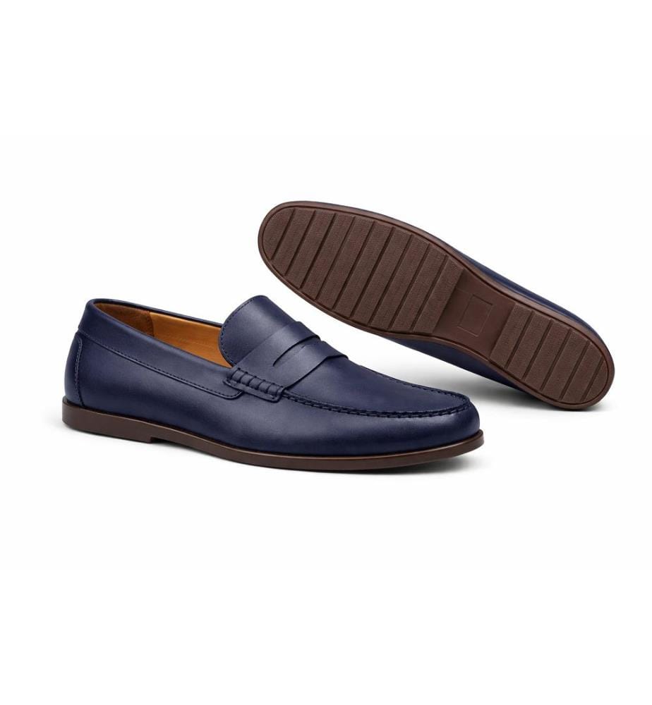 Mocassins en cuir - Bleu