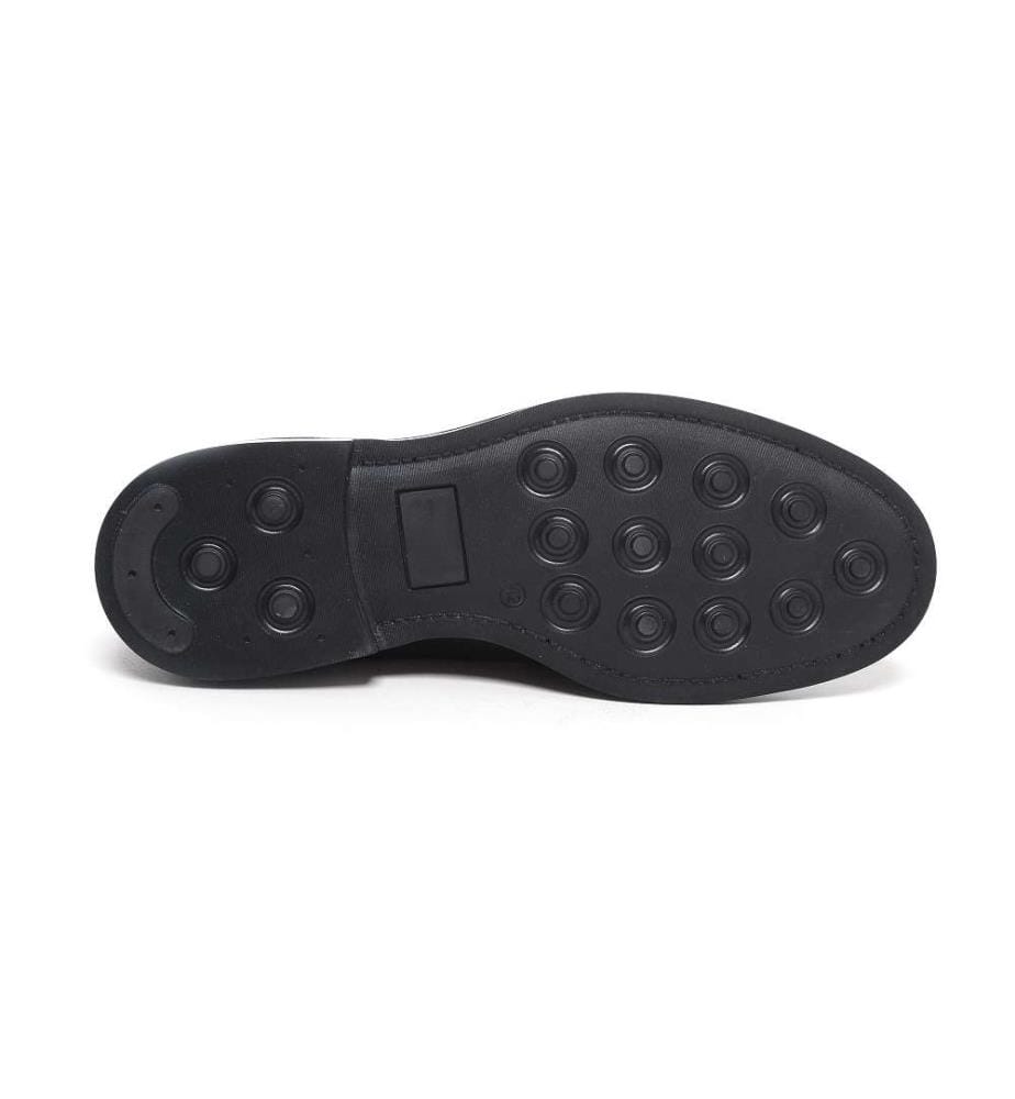 Leder-Monkstrap - Schwarz