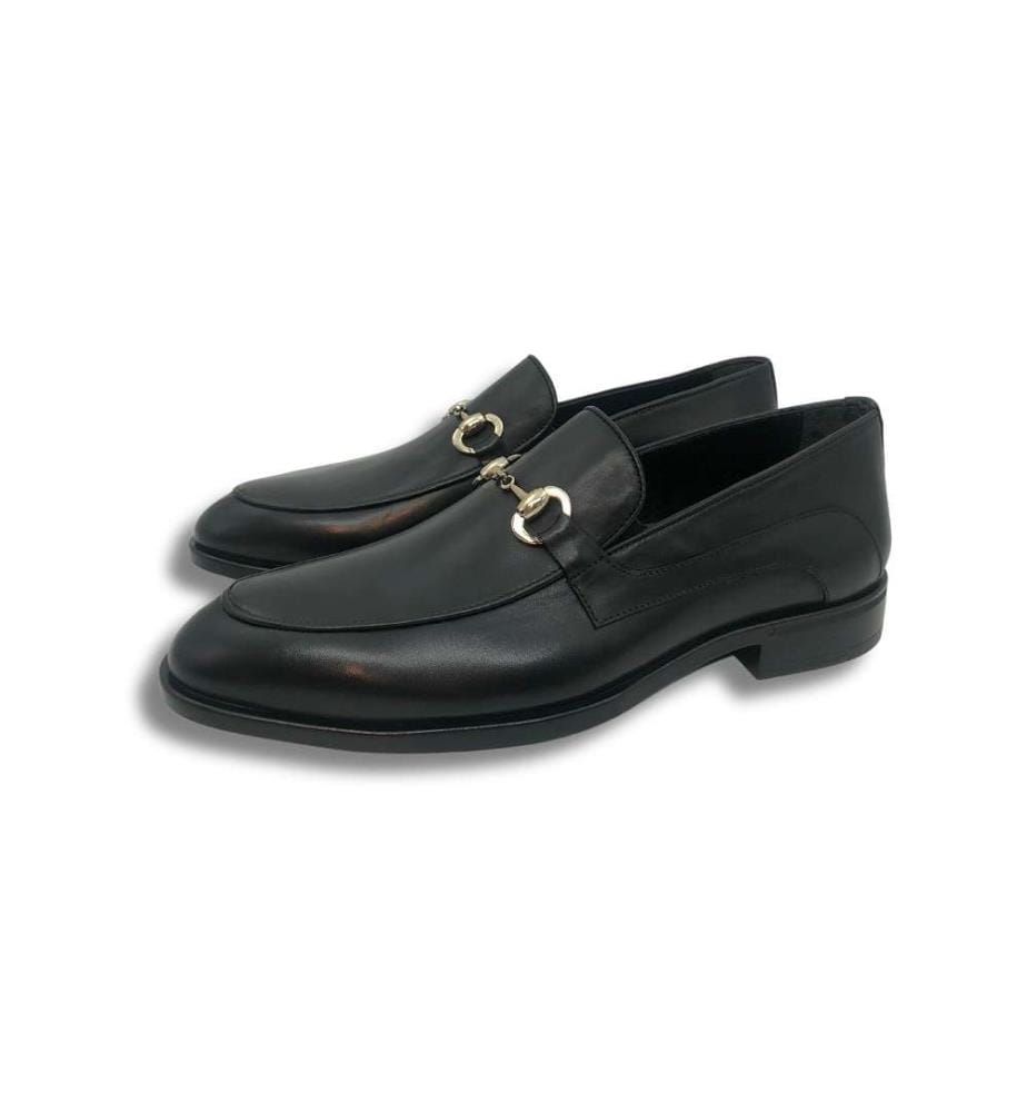 Leder-Mokassin - Schwarz