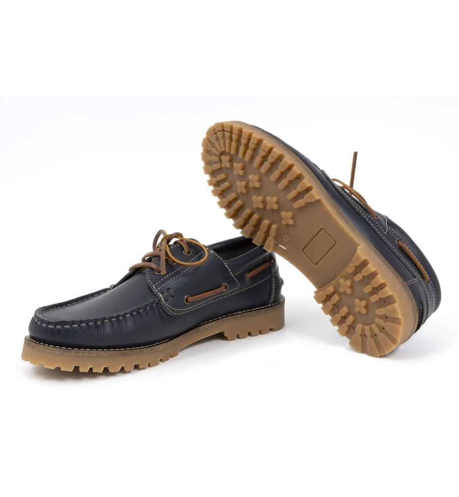 Bootsschuhe aus Leder - Blau