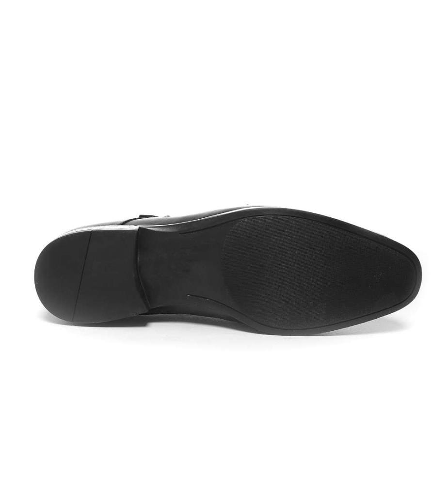 Leder-Monkstrap - Schwarz