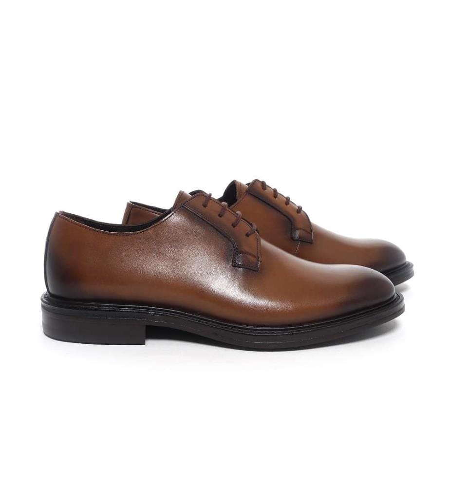 Derby en cuir - Marron clair