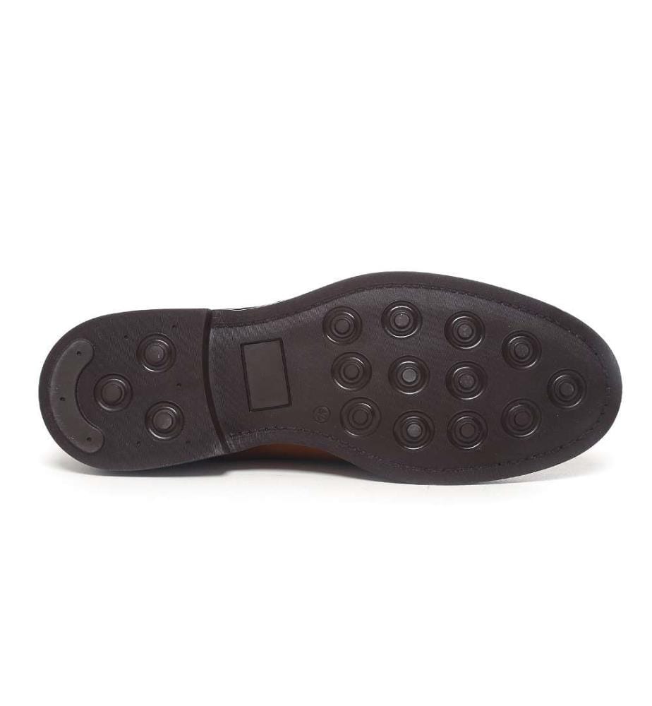 Leder-Monkstrap - Hellbraun