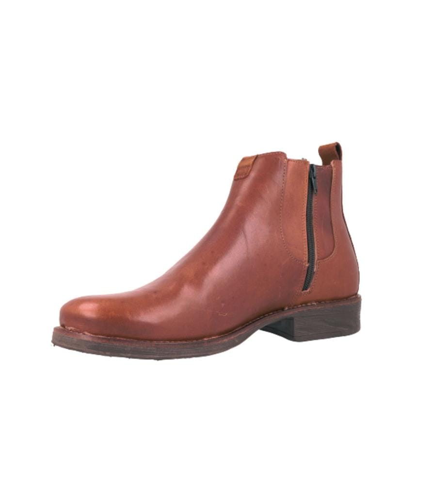 Hellbraune Chelseastiefel aus Leder