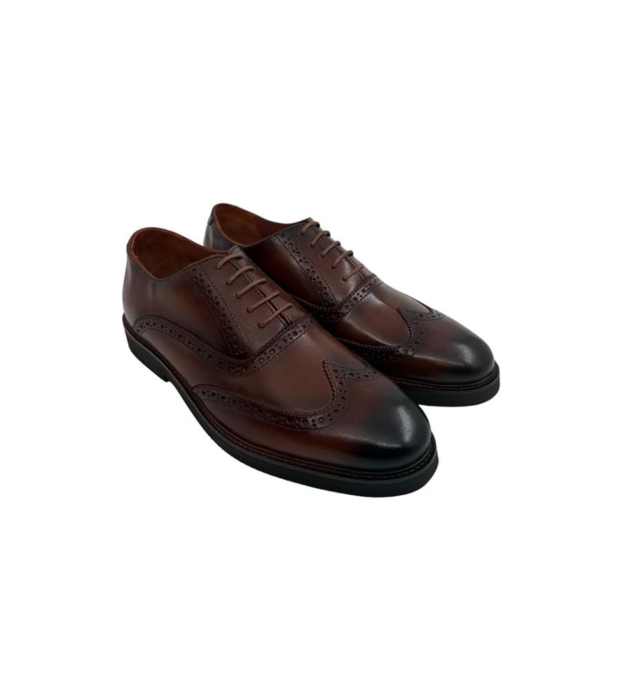 Hellbrauner Leder-Oxford