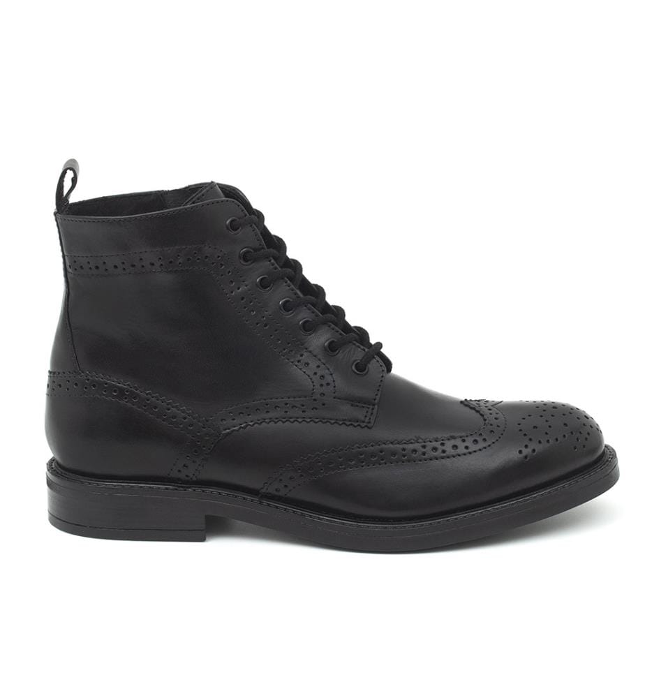 Bottes en cuir noir