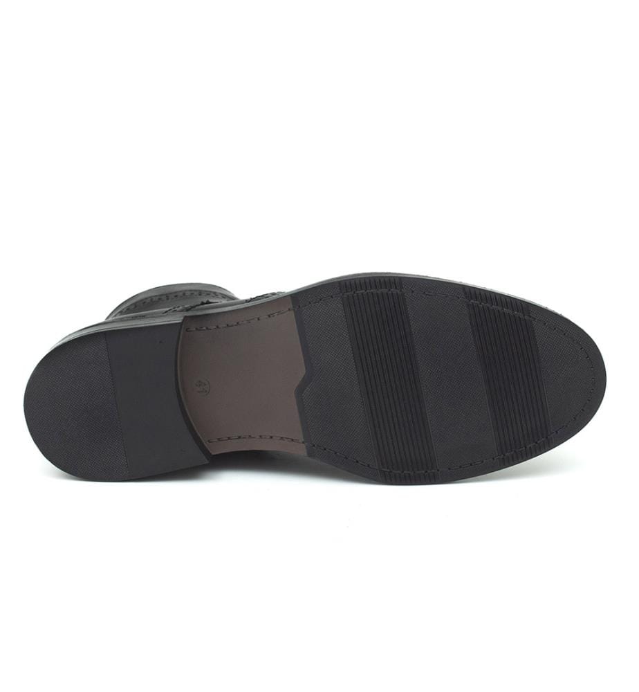 Bottes en cuir noir