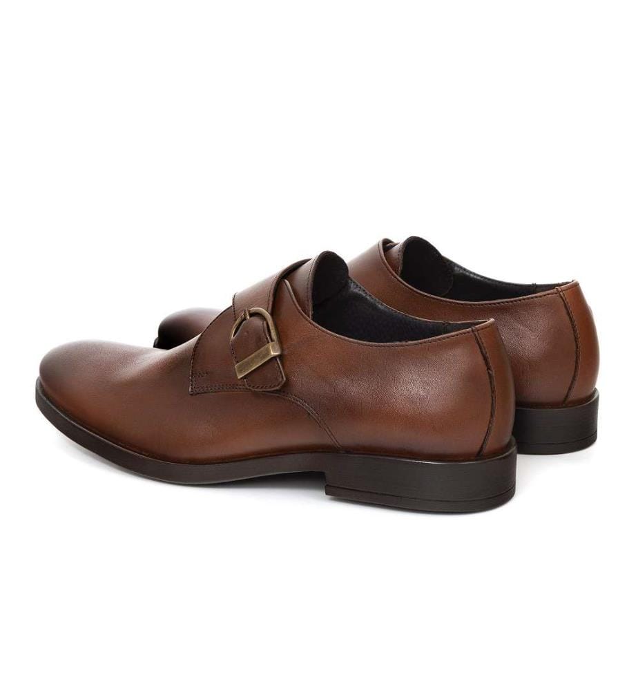 Leder-Monkstrap - Braun